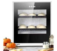 Stainless Steel Electric Dough Proofer 40L Capacity, Adjustable Temperature Humidity Control Fermentation Cabinet, Perfect for Pizza, Bread, Pastry Dough Preparation and Bakery Use
