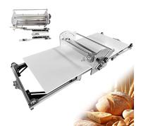Stainless Steel Electric Dough Sheeter with Sheeter Board, Folding Electric Dough Rolling Machine for Home, with Thickness Adjustable for Pastry Baking