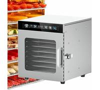 Stainless Steel Electric Food Dehydrator with 24H Timer, 8-Layer Drying Machine for Fruits, Meat, and Jerky, Ideal for Both Commercial and Home Use
