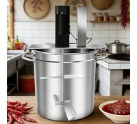 Stainless Steel Electric Mixer Machine, Adjustable Speed 80L, Commercial Food Mixer for Grain Processing, Jam, Sauce & Hot Pot Seasoning