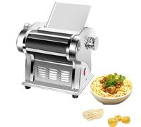 Stainless Steel Electric Pasta Maker, Automatic Dough Cutter and Noodles Machine with Adjustable Thickness for Homemade Pasta and Dumplings