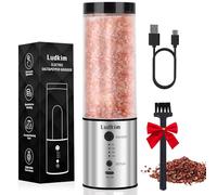 Stainless Steel Electric Pepper Grinder with Massive 240ML See-Through Hopper - USB-C Rechargeable, Adjustable 5-20s Timer, Powerful Ceramic Grinder for Salt, Peppercorns & Dry Spices (2025 Upgraded)