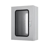 Stainless Steel Electrical Box, Wall-Mounted Metal Enclosure Box with Removable Mounting Plate and Viewing Window, Outdoor Junction Box for Electrical Installations(40 * 50 * 30cm)
