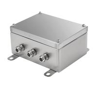 Stainless Steel Electrical Enclosure, Weatherproof Outdoor Junction Box with Cable Gland, Ideal for Secure and Durable Electronic Installations