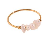 Stainless Steel Elegant Niche Freshwater Pearl Necklace and Twisted Bracelet Women's Jewelry Set Accessories Gift