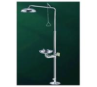 Stainless Steel Emergency Eye Wash Station with Shower Combination Eyewash Station, Safety Shower Eye Washer, for Use in Chemical Plants and Laboratories Worksite(Color 2,Basic model)
