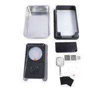 Stainless Steel Enclosed Cat Litter Box | Extra Large Splash - Prevention Top Entry Design | High Sided Metal Litter Tray for Large Cats/Multi - Cat Homes (Black)