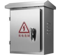 Stainless Steel Enclosure for EV Charger, Outdoor Junction Box, Wall-Mount with Safety Lock & Mounting Plate, Weatherproof Electrical Box