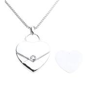 Stainless Steel Engravable Heart Envelope Locket Heart Envelope Necklace Pendant Necklace Woman Party Jewelry Gift Pendant For Women