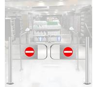Stainless Steel Entrance Swing Gate,Automatic Closing Door for Supermarket Warehouse Store,Passage/Hallway Import Export Safety Gate,Spring-Loaded Swing Gate Left+Right-5.25 * 3.18ft