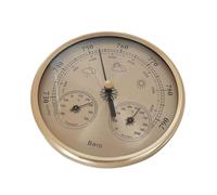 Stainless Steel Environmental Monitor Barometers Thermometers Hygrometer 130mm Diameter Display Large For Fishing Weather Monitor For Fishing Trip