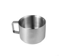 Stainless Steel Espresso Cup with Handle, 3.4oz Double Layer Small Coffee Mug, for Home Brewing(1pc)