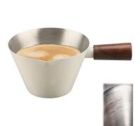 Stainless Steel Espresso Cups, Expresso Coffee Cup, Stainless Steel Espresso Measuring Cup, Espresso Shot Glass, Spout Metal Espresso Measuring Cup, Scale Mouth Coffee Cup White, 3.4oz/100ml