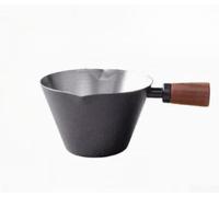 Stainless Steel Espresso Measuring Cup with Dual Scale - Precision Dosing Vessel for Barista Kit - Easy Pour Spout - Coffee & Tea Brewing Accessory - 10x7.2cm Silver(black)