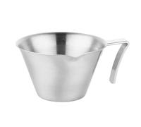 Stainless Steel Espresso Measuring Cup with Handle & Pour Spout 3.38oz Espresso Shot Cups Scale Marks Espresso Pouring Cup for Cafe Hotel Home(1 PCS, Silver)