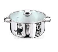Stainless Steel - Everyday Casserole, Frypan, Sauce, Cooking pots (24 cm Casserole with Glass Lid)