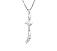 Stainless Steel Evil Eye Imam Ali Sword Hamsa Hand Fatima Pendant Necklace for Men and Women Personalized Party Accessories
