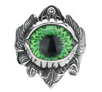 Stainless Steel Evil Eye Ring Men's Retro Jewelry Unique Design Gift for Him