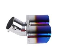 Stainless Steel Exhause 1 To 2 Dual Pipe Chrome Trim Modified Car Rear Tail Throat Liner Car Round Exhaust Muffler Tip(Bend)