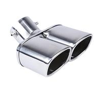 Stainless Steel Exhause 1 To 2 Dual Pipe Chrome Trim Modified Car Rear Tail Throat Liner Car Round Exhaust Muffler Tip(Bend)