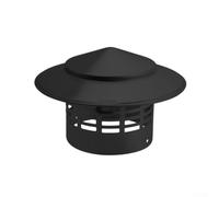 Stainless Steel Exhaust Hood Cap for Fresh Air Outlet and Chimney Vent Rain Wind Debris Blocking Umbrella Shape Design (110mm)