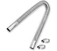 Stainless Steel Exhaust Pipe Flexible Extension Trucks Generators Clamp Kit Compatible Parking Heater Car Heater Flexible Tailpipe Flexi Tube Joint(60cm)