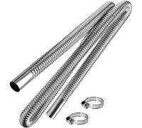 Stainless Steel Exhaust Pipe Flexible Extension Trucks Generators Clamp Kit Compatible Parking Heater Flexi Tube Joint Parking Heater Exhaust Pipe(100cm)