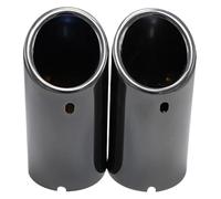 stainless steel exhaust pipe For A3 A1 A4 B8 Q5 75mm Car Exhaust Pipe Rear Muffler Tail Throat End Pipes(2pcs Black)