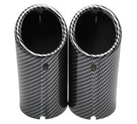 stainless steel exhaust pipe For A3 A1 A4 B8 Q5 75mm Car Exhaust Pipe Rear Muffler Tail Throat End Pipes(2pcs Carbon Fiber)