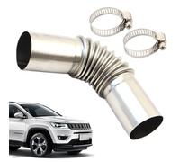 Stainless Steel Exhaust Pipe For d-iesel Heater - 25mm Elbow Connector With 2 Hose Clamps, c-orrosion-Resistant Gas Vent Pipe For Car Parking Heater & Campervan
