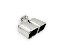 Stainless Steel Exhaust Pipe Muffler Tailpipe Muffler Tip For Nissan For Qashqai J11 2007-2015 Car Rear Tail Throat 1Pcs(Silver)