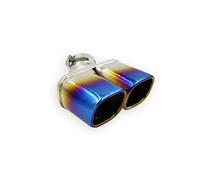 Stainless Steel Exhaust Pipe Muffler Tailpipe Muffler Tip For Nissan For Qashqai J11 2007-2015 Car Rear Tail Throat 1Pcs(Blue)