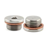 Stainless Steel Exhaust Pipe O2 02 HEX Oxygen Sensor Port Plugs 18mm For Harley Replace OEM 66054-06 Vance & Hines 16925(A)
