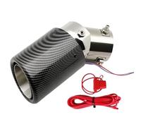Stainless Steel Exhaust Tips, LED Lighted Muffler Pipe, Flame Effect Design with Car Modification Accessories for Outdoor Racing, Daily Driving, Truck Upgrade, Red and Blue Light Colored