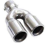 STAINLESS STEEL Exhaust Trim Tail Pipe Solid Duplex Round 215 x 140mm UNIVERSAL