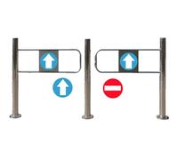Stainless Steel Exit Safety Gate, One-way Entrance Automatic Swing Gates, Universal Metal Barricade Access Doors For Library Supermarket Warehouse(120X100CM)