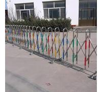 Stainless Steel Expandable Barricade Gate, Retractable Mobile Traffic Barrier with Casters for Driveway & School(1.1x6m)