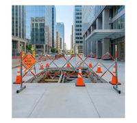 Stainless Steel Expandable Gate, Driveway Safety Barrier - Traffic Fence for Church, Garages, Loading Docks, School(1.5x3m)