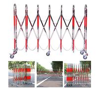 Stainless Steel Expandable Metal Barrier with Wheels - Portable Security Gate for Crowd Control Event Management Traffic Safety Solutions