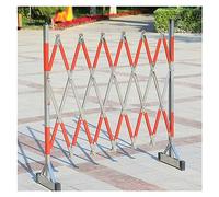 Stainless Steel Expandable Safety Barrier Gate for Schools & Hospitals - Mobile Retractable Accordion Design, Space-Saving Industrial 7m Length, Silver Finish