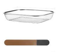 Stainless Steel Expandable Sink Drainer Basket, Telescopic Dish Rack with Multi-Compartment Design for Efficient Drainage and Space Saving Kitchen Organization(J)