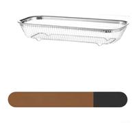Stainless Steel Expandable Sink Drainer Basket, Telescopic Dish Rack with Multi-Compartment Design for Efficient Drainage and Space Saving Kitchen Organization(K)