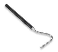 Stainless Steel Extensible Snake Hook 26 Inches, Retractable Reptile Hook Collapsible Stainless Steel Snake Tool Portable Mini Snake Hook For Ball Python Snake Stick Pick-Up Handling Tool, Black