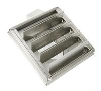 Stainless Steel Exterior Wall Ventilation Cap, 100MM Movable Square Air Outlet Vent, Anti-Draft Gravity Flap for Bathroom, Kitchen, Range Hood