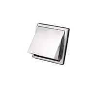 Stainless Steel External Wall Air Vent Non Return Flap Outlet (4" / 100mm)