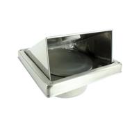 Stainless Steel External Wall Air Vent Non Return Flap Outlet (5" / 125mm)
