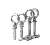 Stainless Steel Eye Bolt, 304 Stainless Steel Sleeve Anchor Concrete Expansion Eye Bolts Multiple Sizes Pack Of 55(M6x80mm 4pcs)