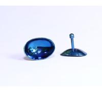 Stainless Steel Eye Covers - Blue Finish, Set of 2 (26mm x 17mm)
