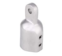 Stainless Steel Eye End Cap Heavy Duty 316 Marine Grade Mirror Polished Bimini Top Fitting for Boat Deck Mount Hinges Jaw Slides Silver 22mm 19mm 1 Piece (22mm Double top silk)
