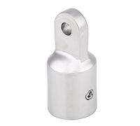 Stainless Steel Eye End Cap Heavy Duty 316 Marine Grade Mirror Polished Bimini Top Fitting for Boat Deck Mount Hinges Jaw Slides Silver 22mm 19mm 1 Piece (19mm Single top wire)